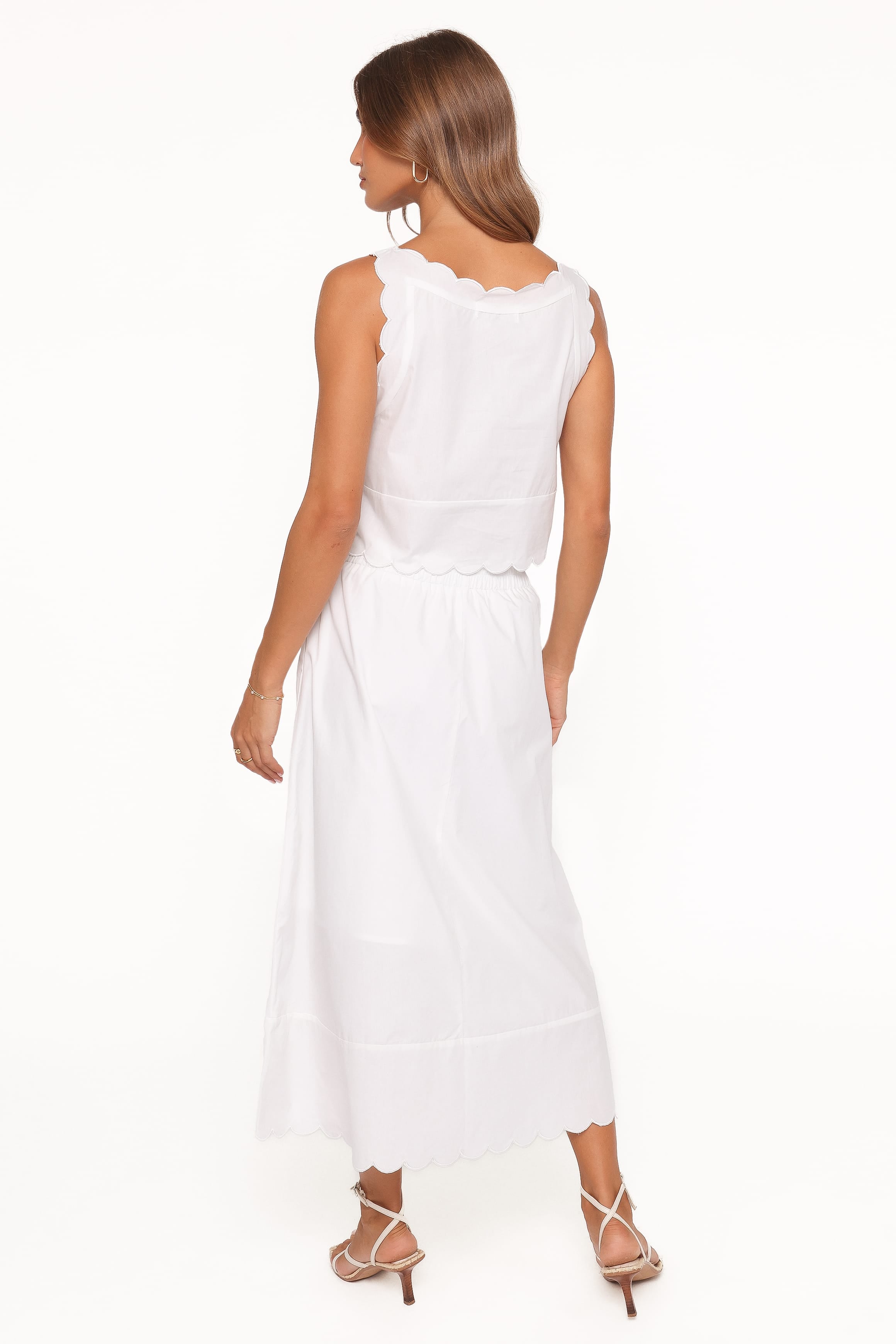 Petal and Pup USA SETS Heather Maxi Skirt Set - White