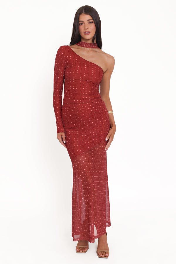 Petal and Pup USA SETS Hollie Mesh Skirt Set - Red Polka Dot