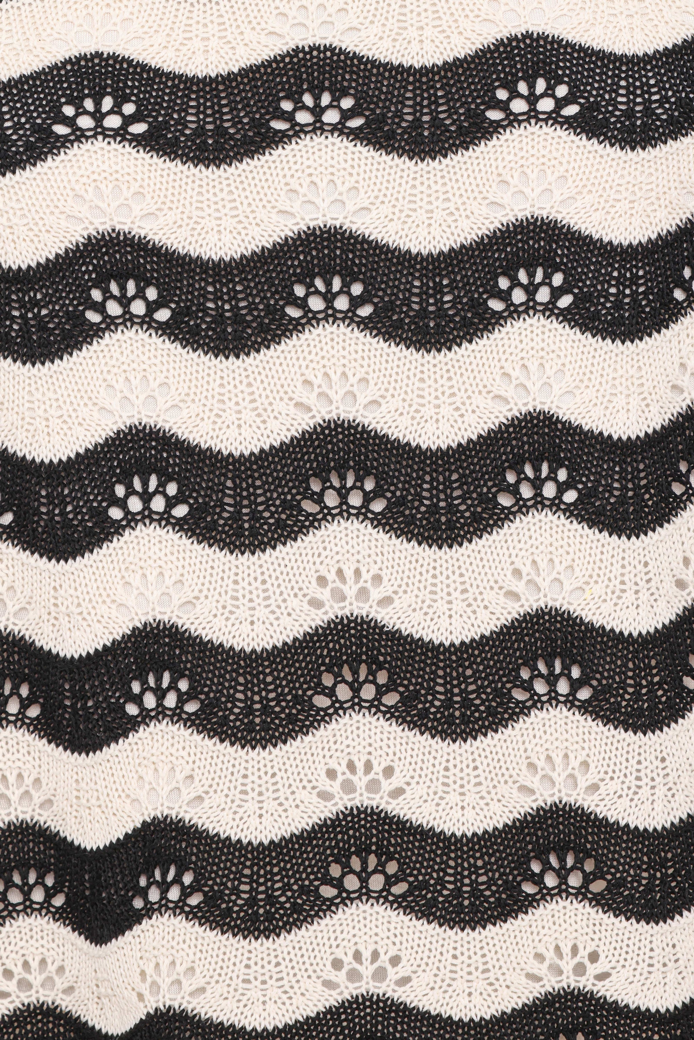 Petal and Pup USA SETS Iveta Knit Short Set - Black/Cream Stripe