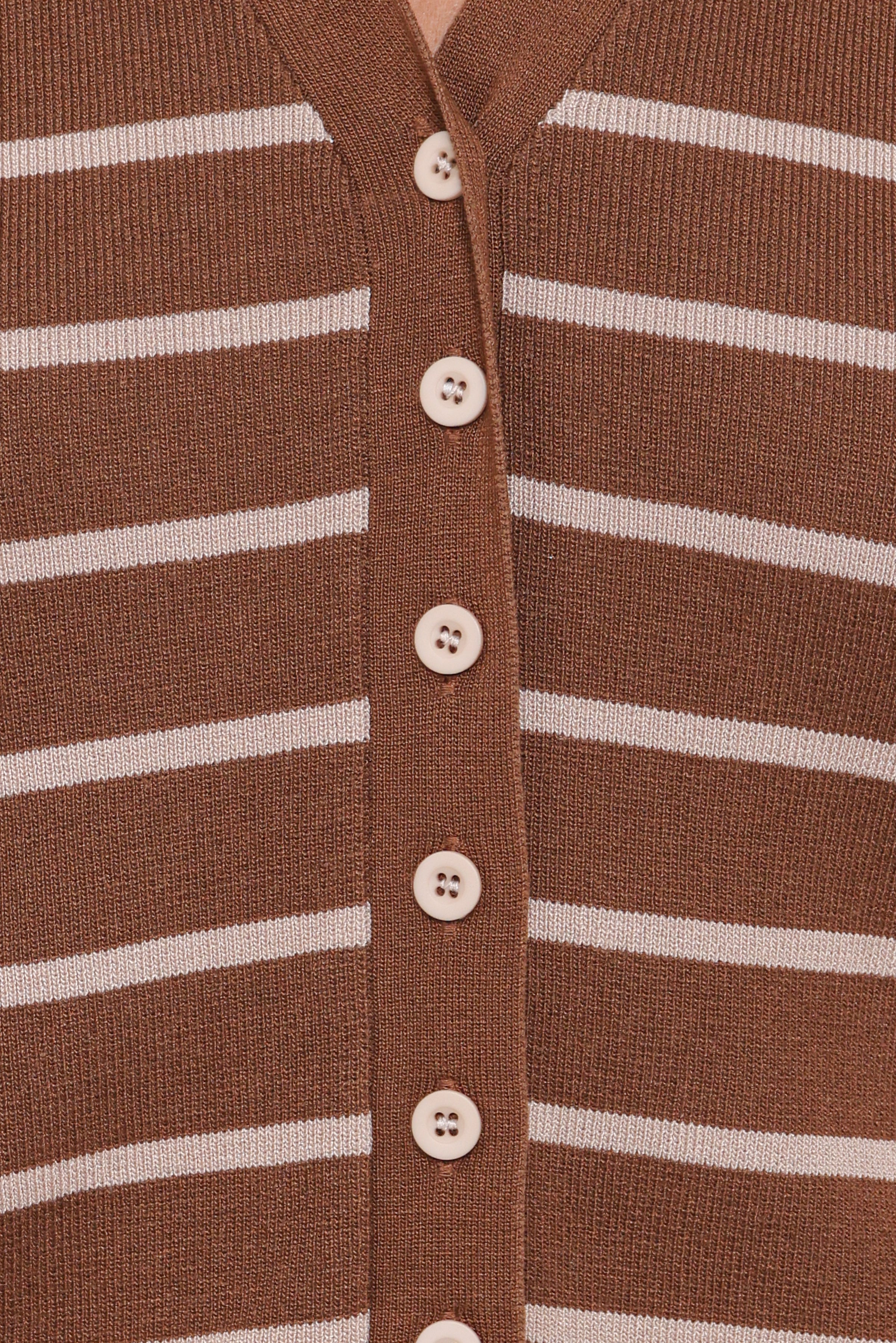 Petal and Pup USA SETS Juna Knitted Pant Set - Brown/Cream Stripe