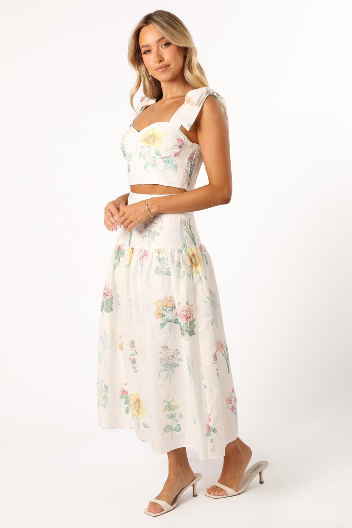 Kara Two Piece Set White Floral Petal & Pup USA — free download