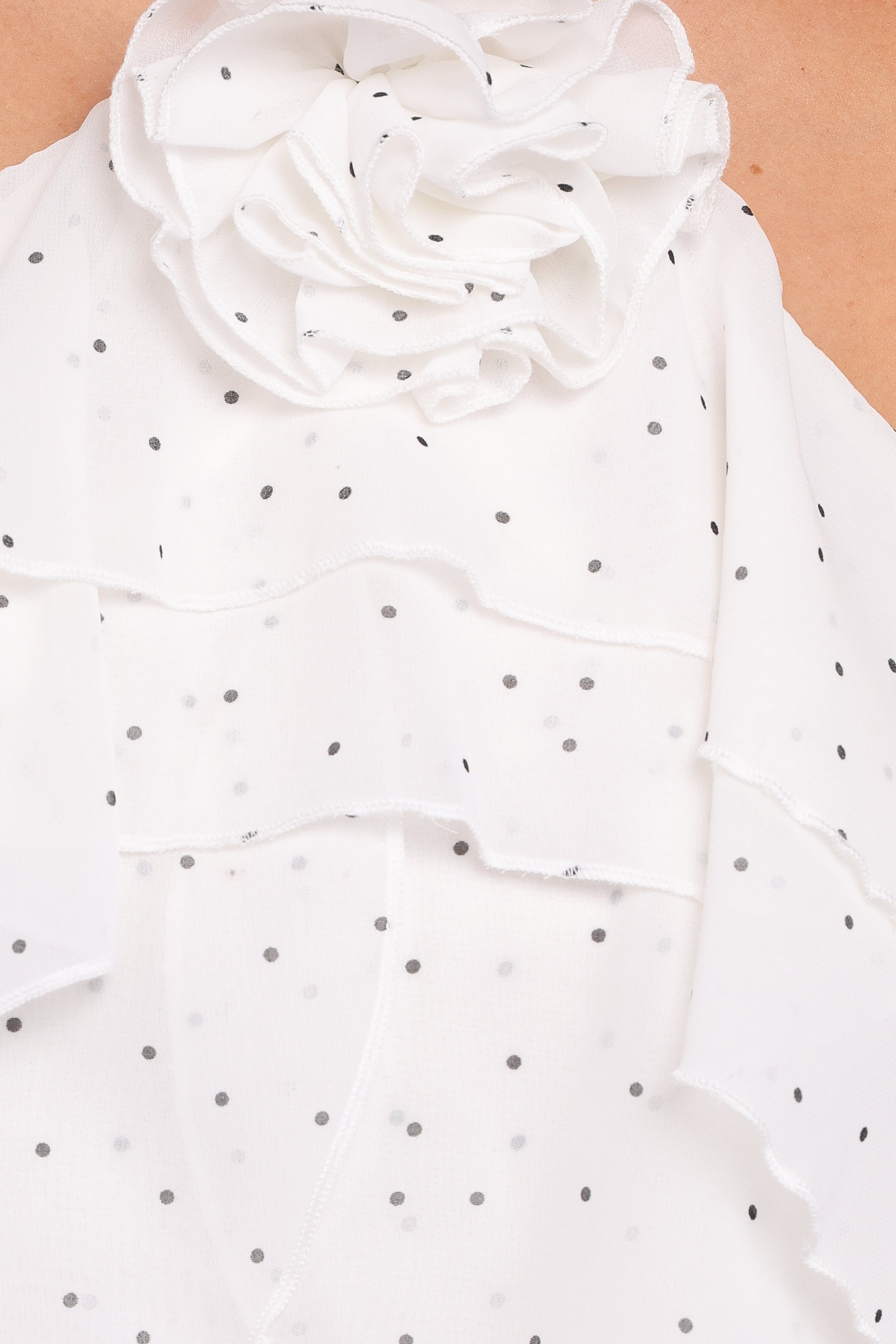 Petal and Pup USA SETS Kit Ruffled Skort Set - White Polka Dot