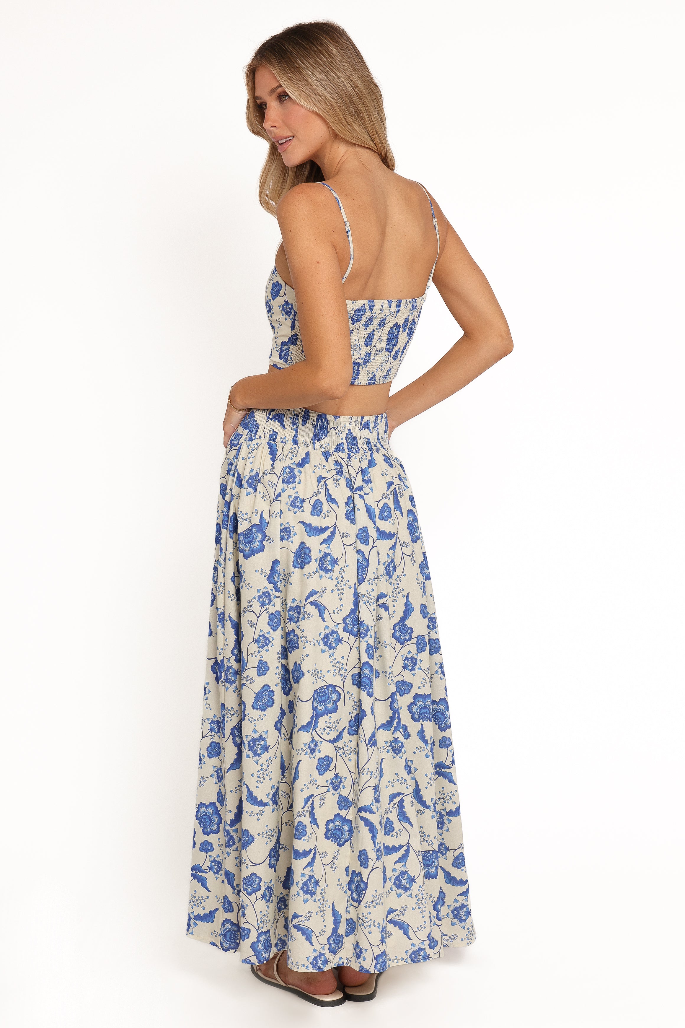 Petal and Pup USA SETS Kristy Maxi Skirt Set - Cream Floral