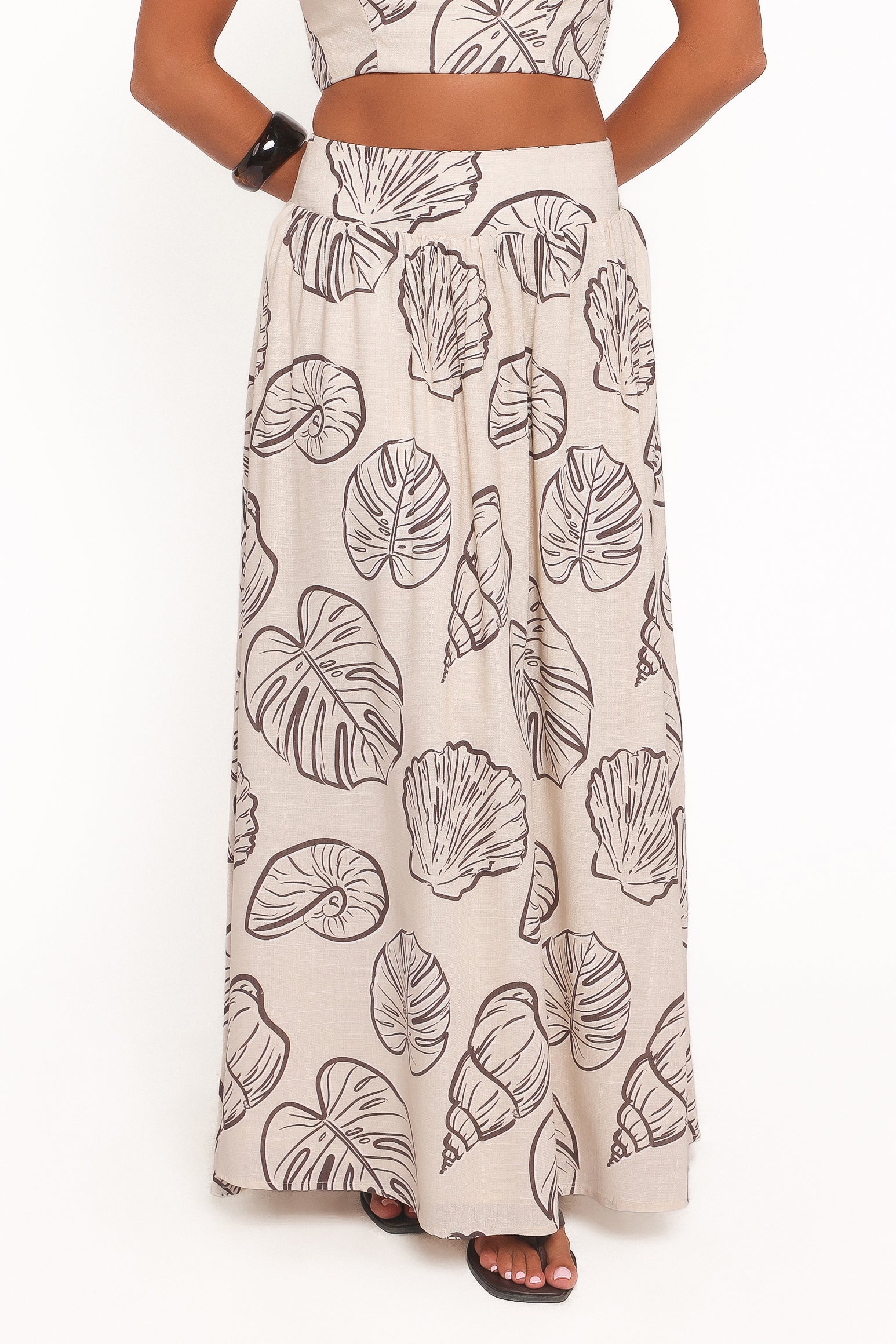 Petal and Pup USA SETS Kristy Maxi Skirt Set - Cream Shells