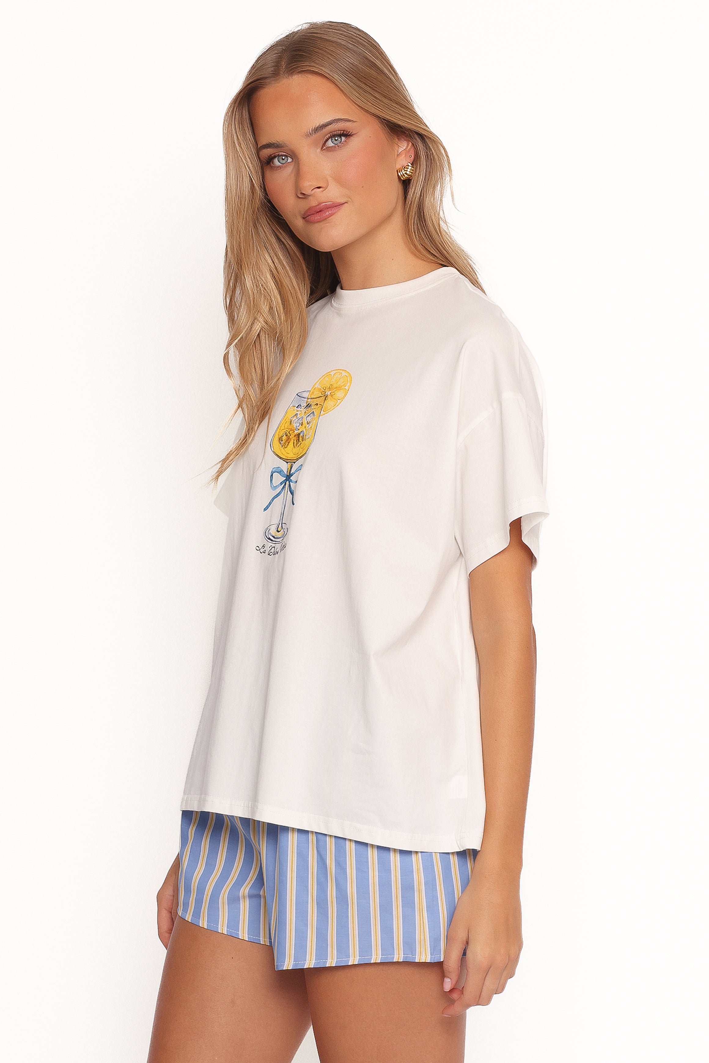 Petal and Pup USA SETS La Dolce Vita Short Set - White Blue