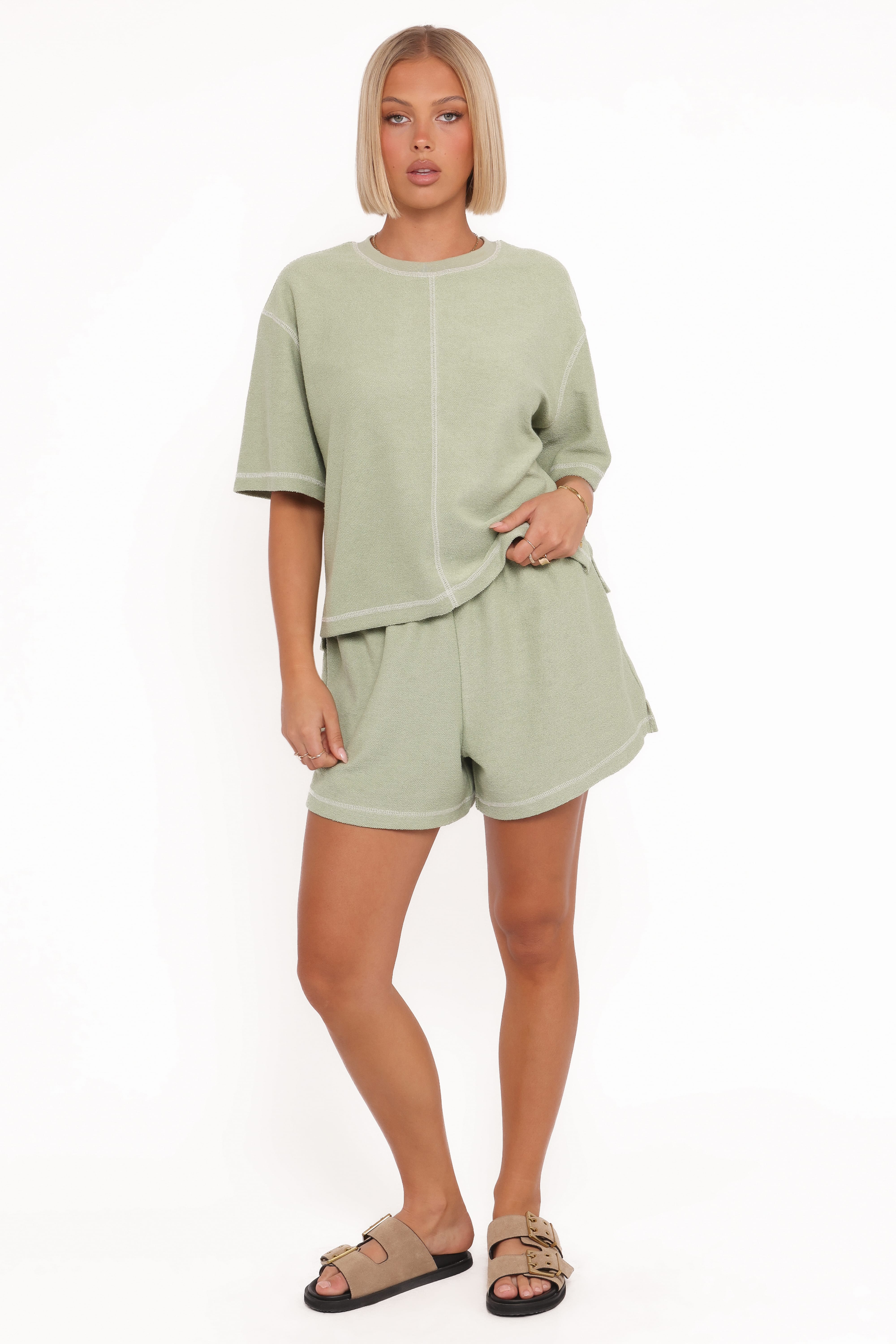 Melody Knit Short Set - Matcha | Petal & Pup USA