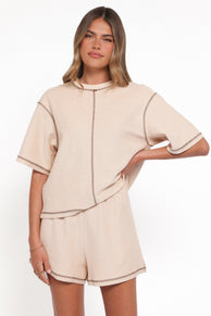 Petal and Pup USA SETS Melody Knit Short Set - Oat