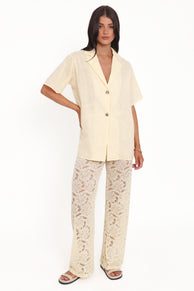 Petal and Pup USA SETS Mindy Lace Pant Set - Yellow