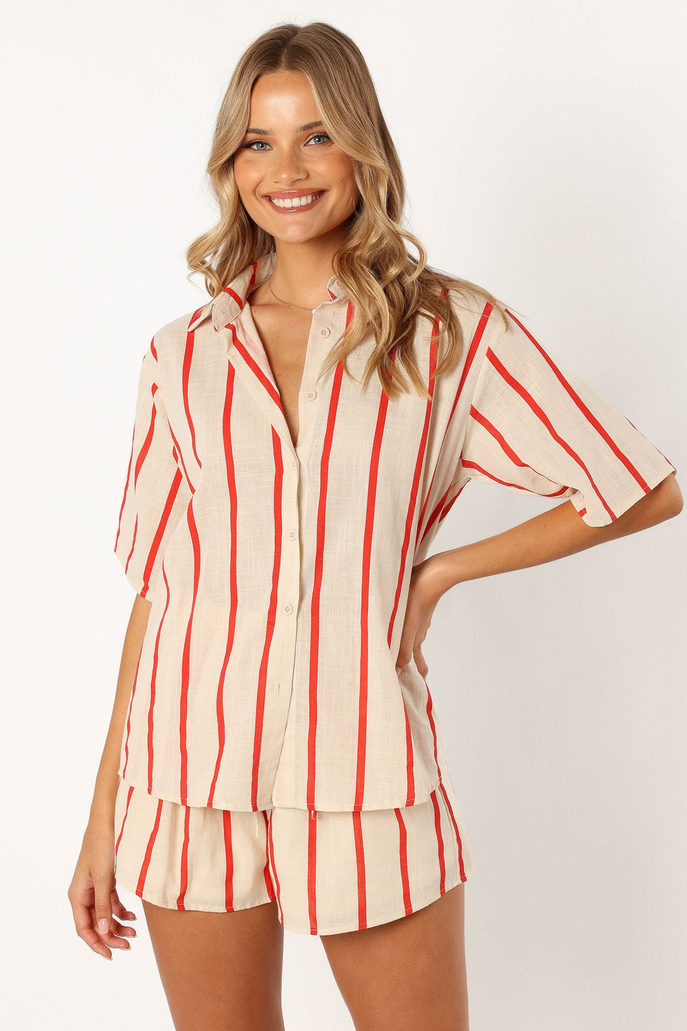 Myles Short Set Red Stripe Petal & Pup USA