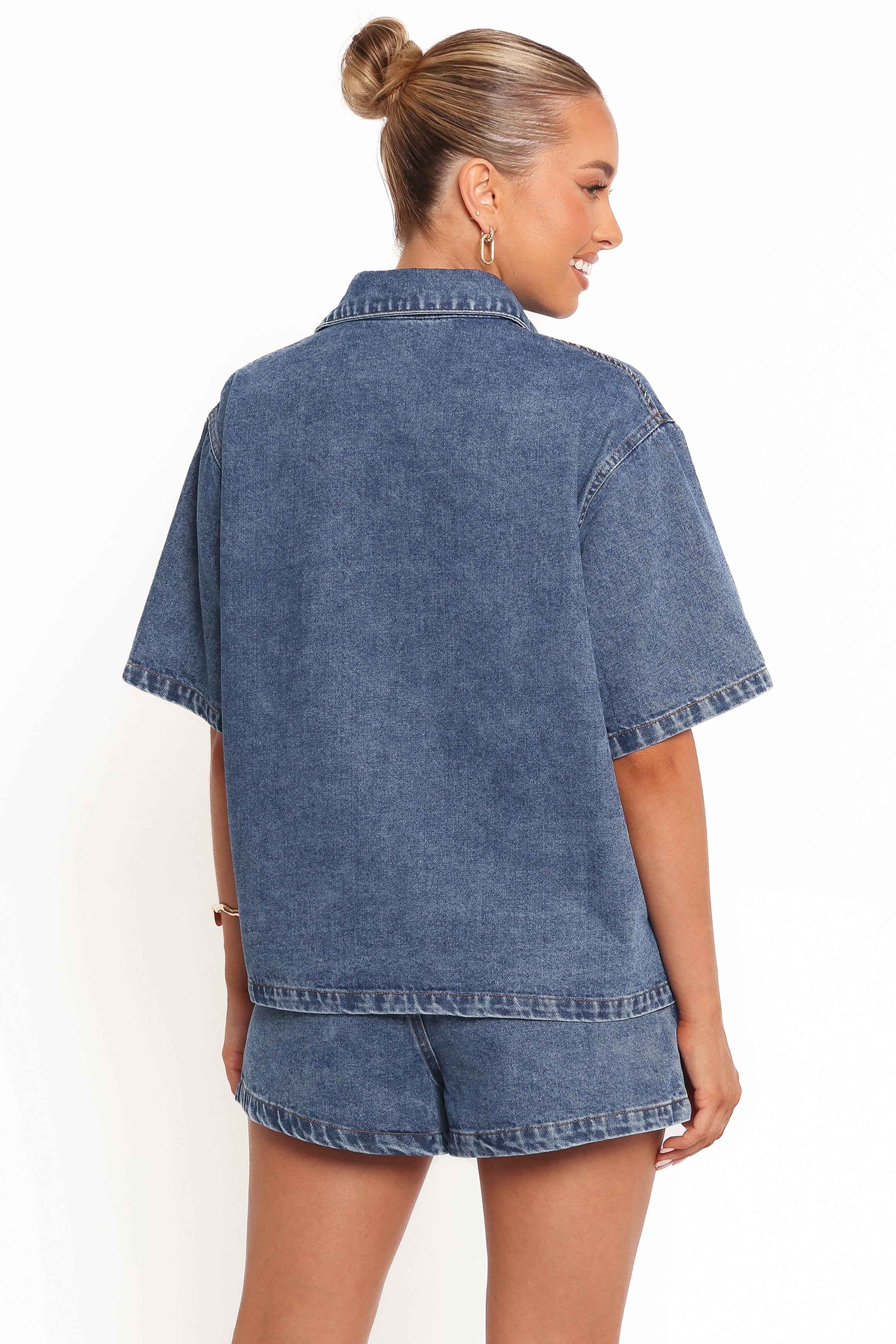 Petal and Pup USA SETS Noor Denim Short Set - Dark Blue