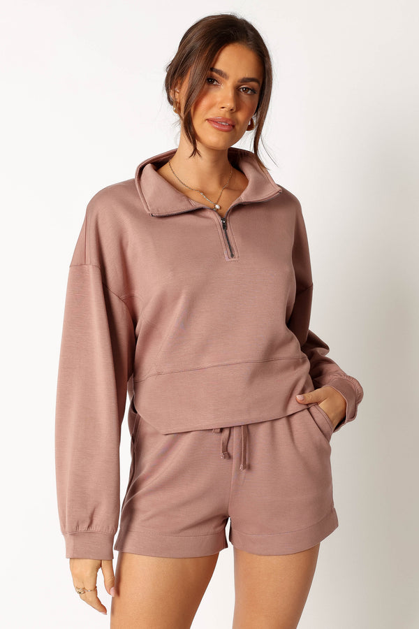 Petal and Pup USA SETS Paula Oversized Sweat Set - Mocha