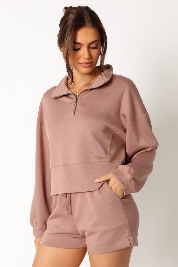 Petal and Pup USA SETS Paula Oversized Sweat Set - Mocha