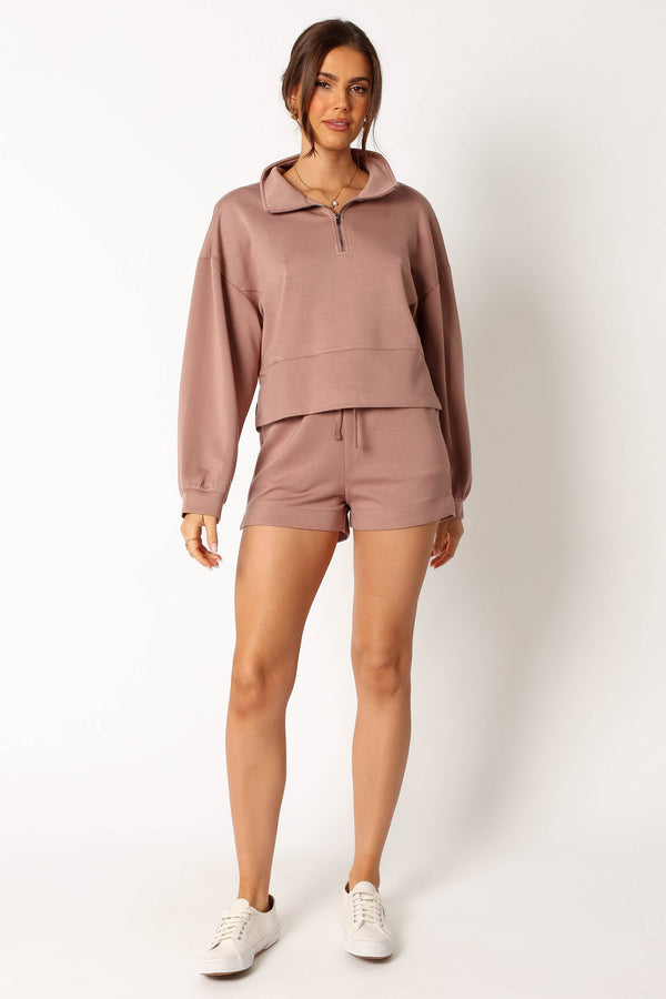 Petal and Pup USA SETS Paula Oversized Sweat Set - Mocha