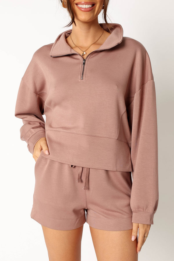 Petal and Pup USA SETS Paula Oversized Sweat Set - Mocha