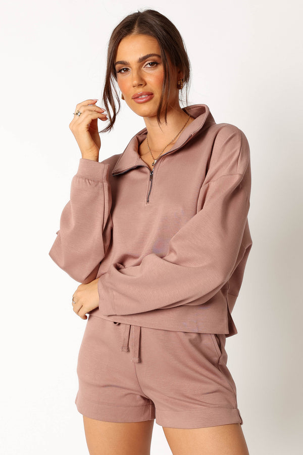 Petal and Pup USA SETS Paula Oversized Sweat Set - Mocha