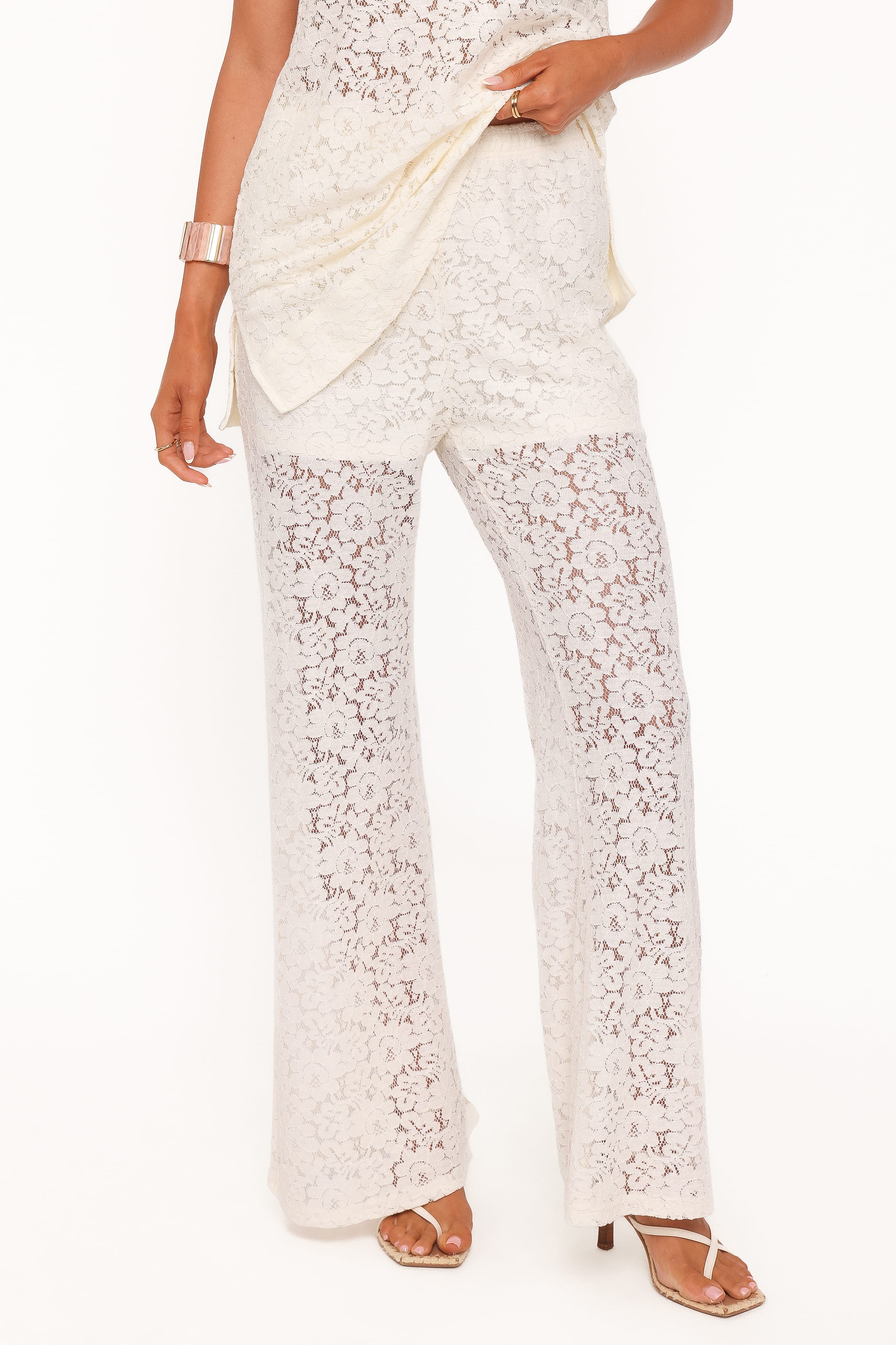 Petal and Pup USA SETS Sammy Embroidered Set - Cream Lace