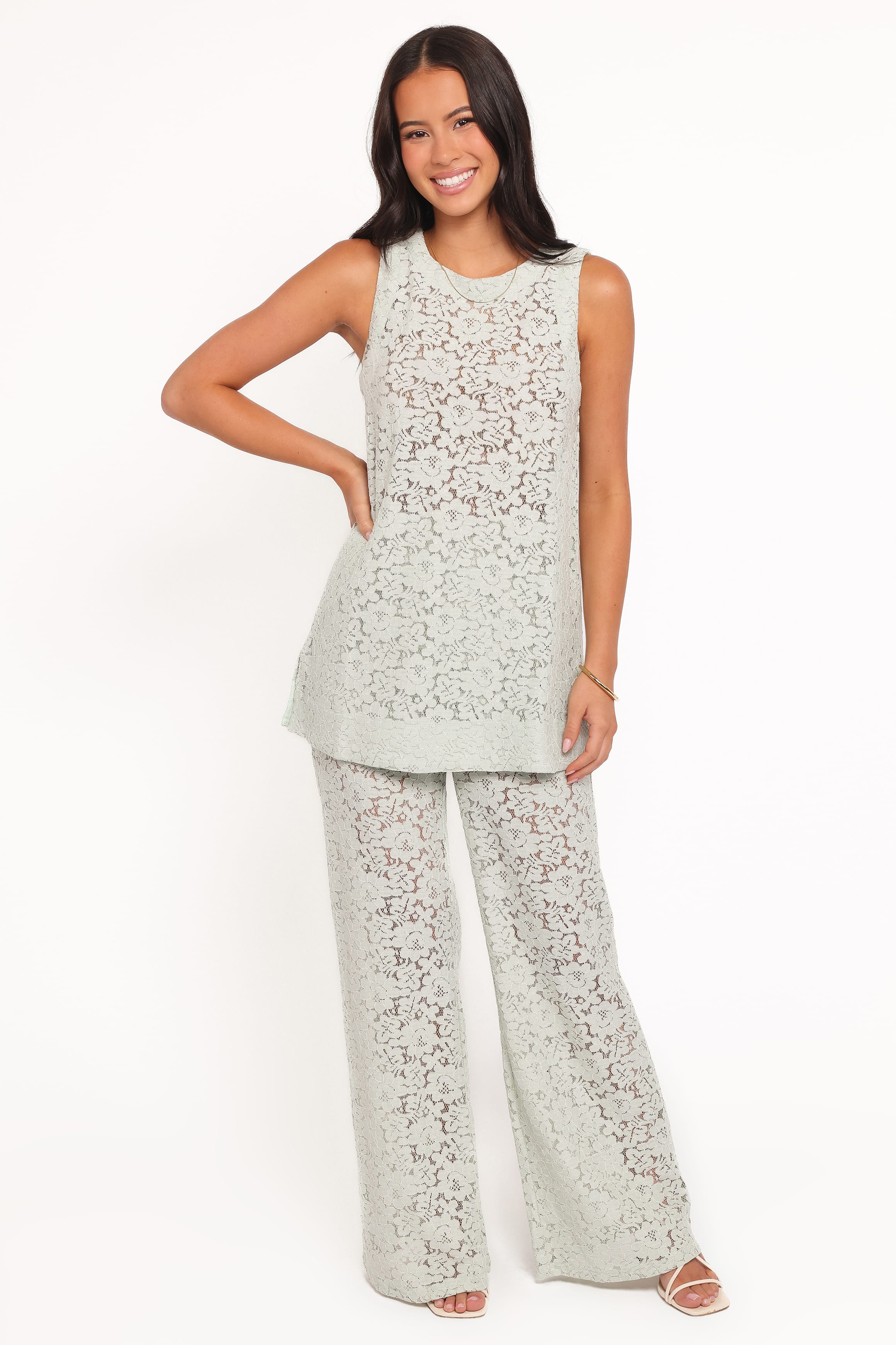 Petal and Pup USA SETS Sammy Embroidered Set - Mint Green