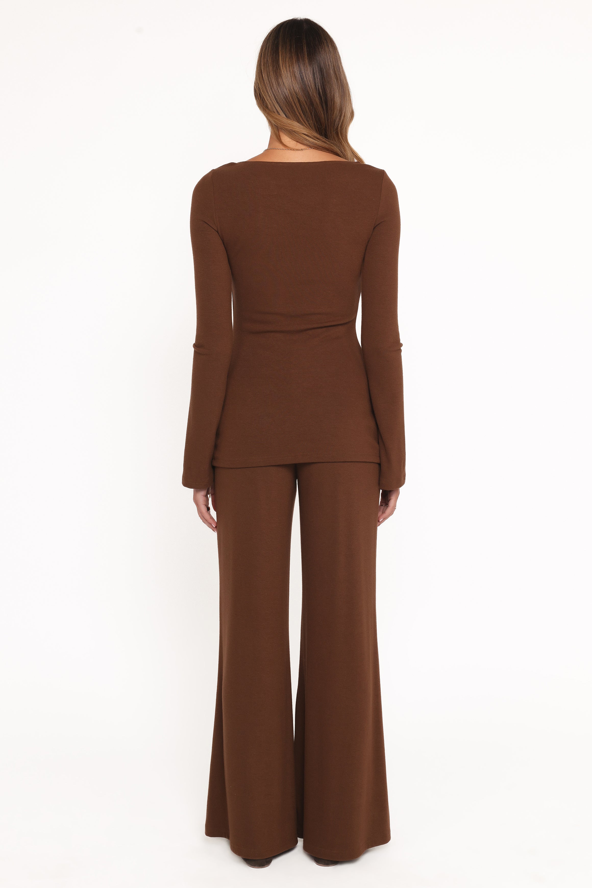 Petal and Pup USA SETS Selly Knitted Pant Set - Brown