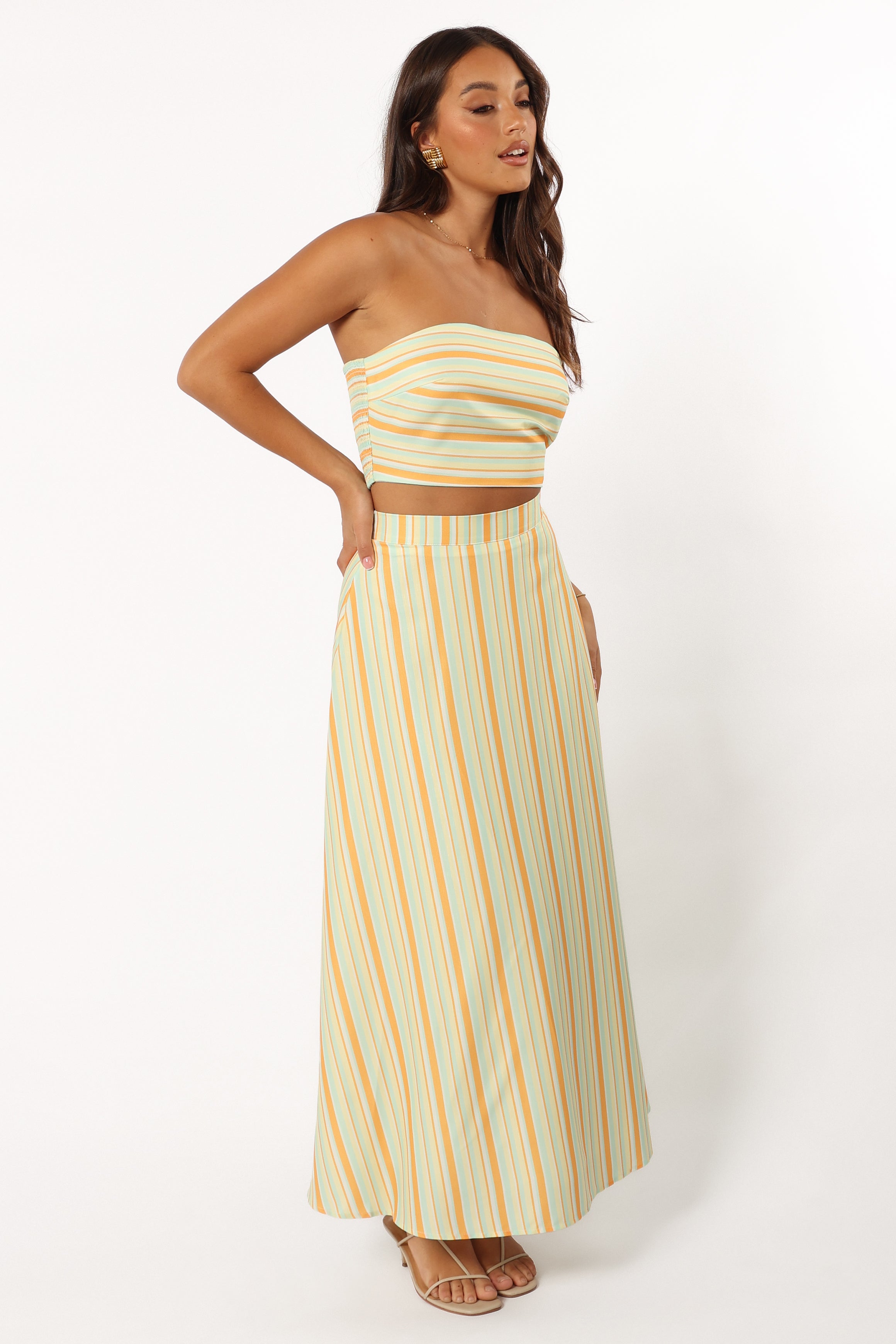 Petal and Pup USA SETS Serafina Two Piece Set - Orange Stripe