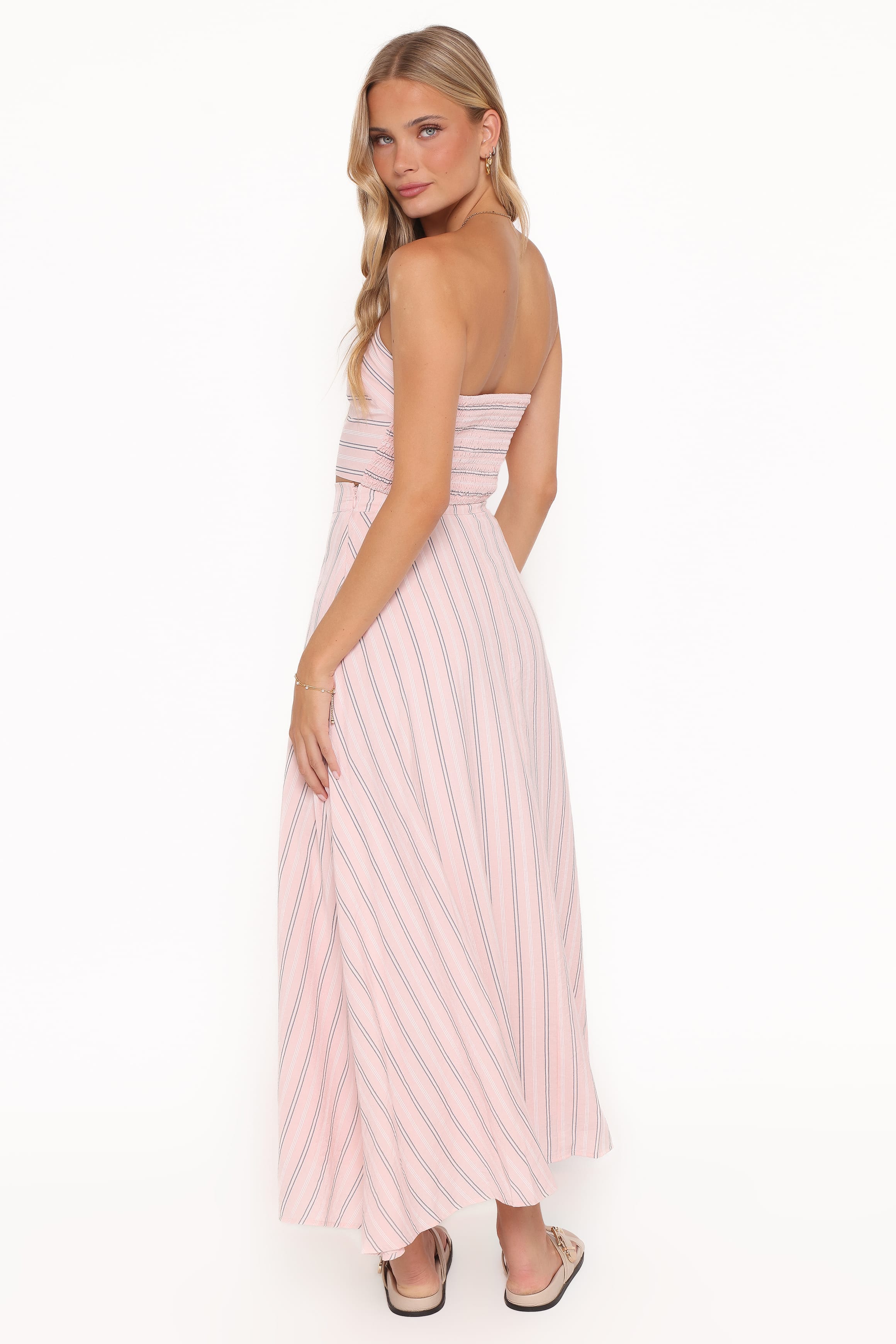 Petal and Pup USA SETS Serafina Two Piece Set - Pink/Blue Stripe