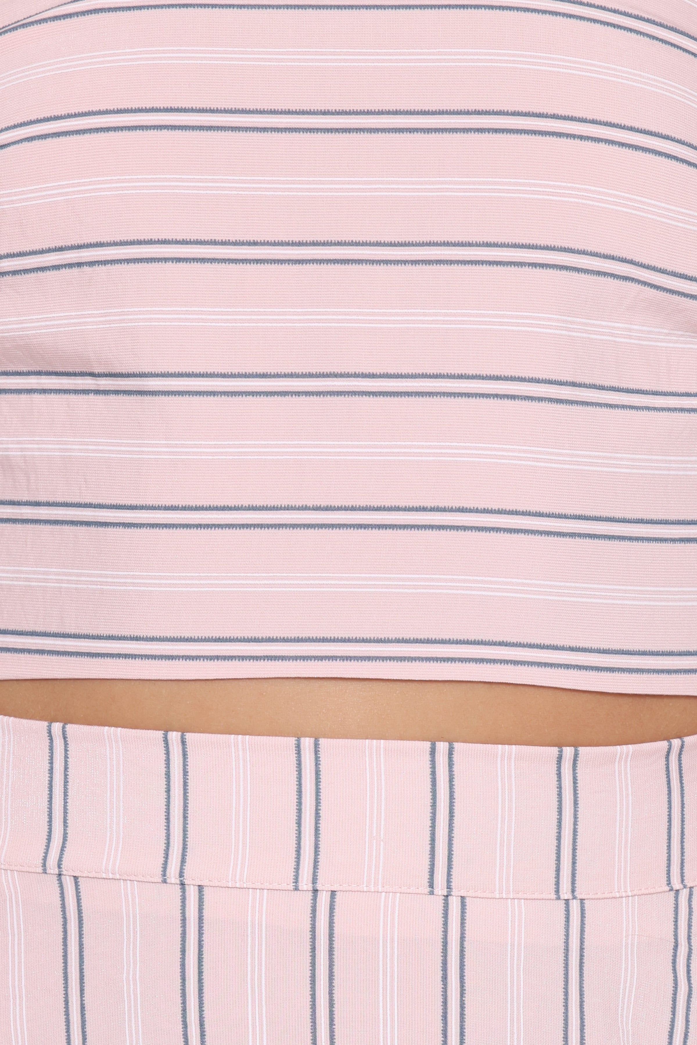 Petal and Pup USA SETS Serafina Two Piece Set - Pink/Blue Stripe