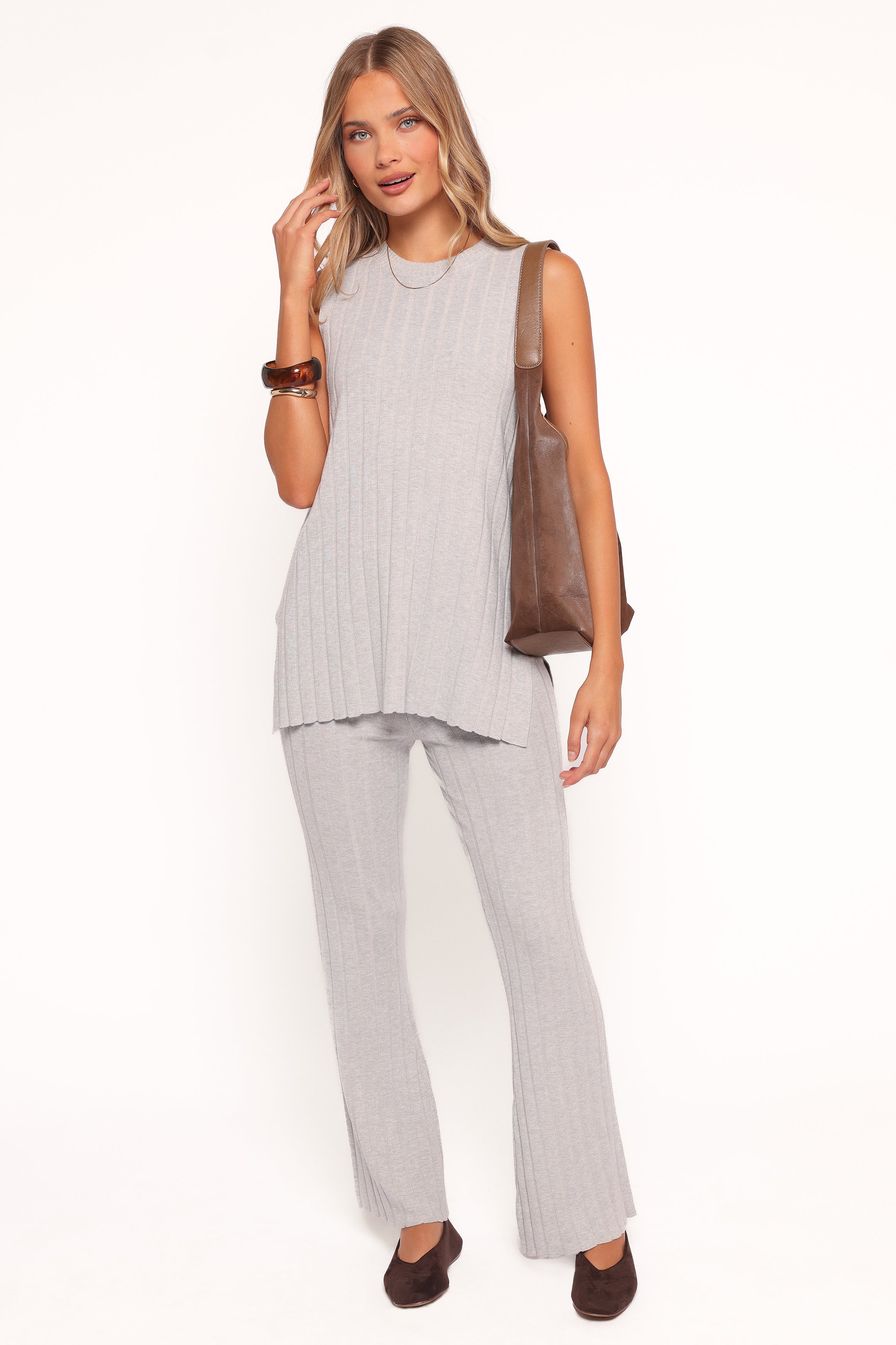 Petal and Pup USA SETS Silvie Knitted Set - Grey