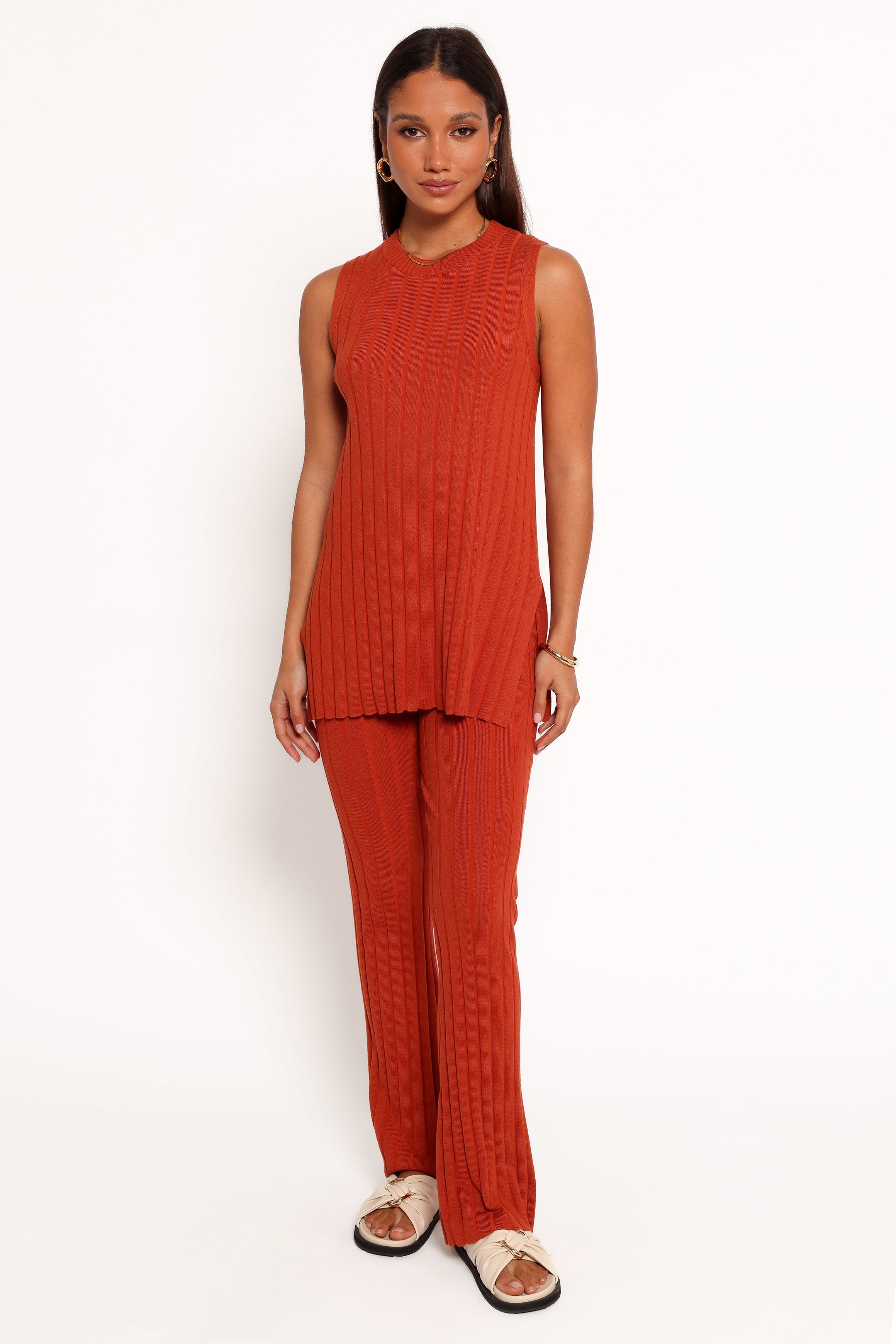 Petal and Pup USA SETS Silvie Knitted Set - Rust