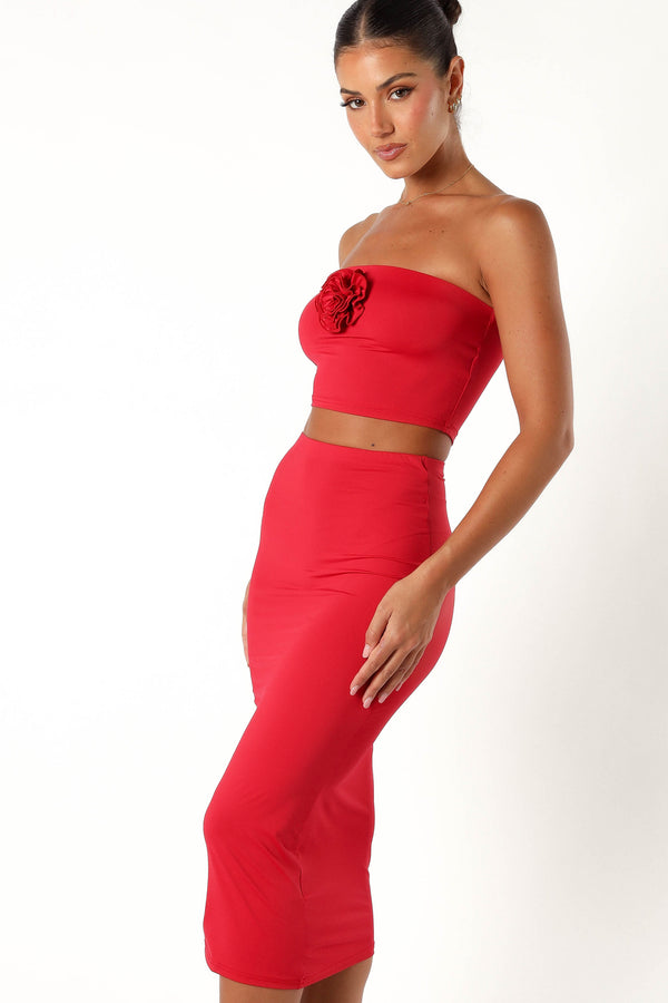 Petal and Pup USA SETS Tiarny Two Piece Set - Red