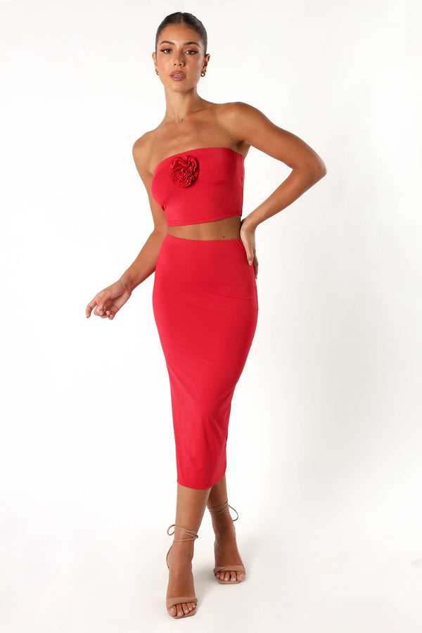Petal and Pup USA SETS Tiarny Two Piece Set - Red