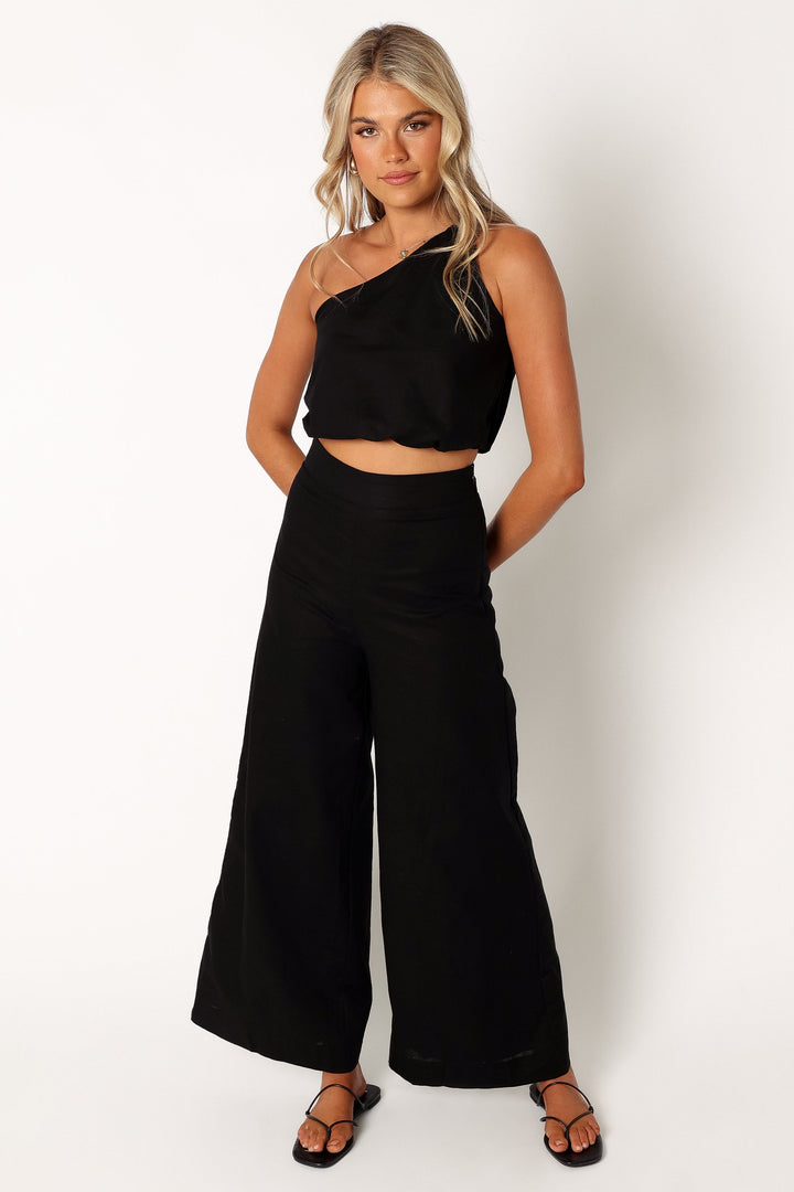 Tori Linen Pant Set - Black - Petal & Pup USA