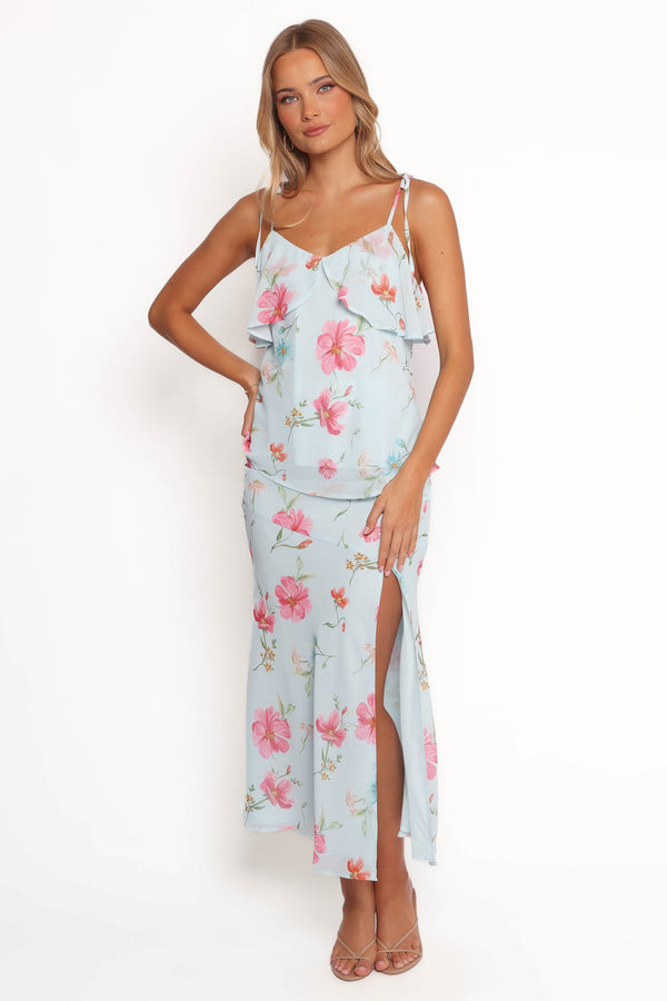 Petal and Pup USA SETS Valeria Skirt Set - Blue Floral