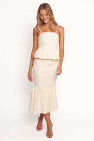 Petal and Pup USA SETS Xami Skirt Set - Pale Yellow