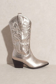 Petal and Pup USA SHOES Amaya Cowboy Boot - Champagne