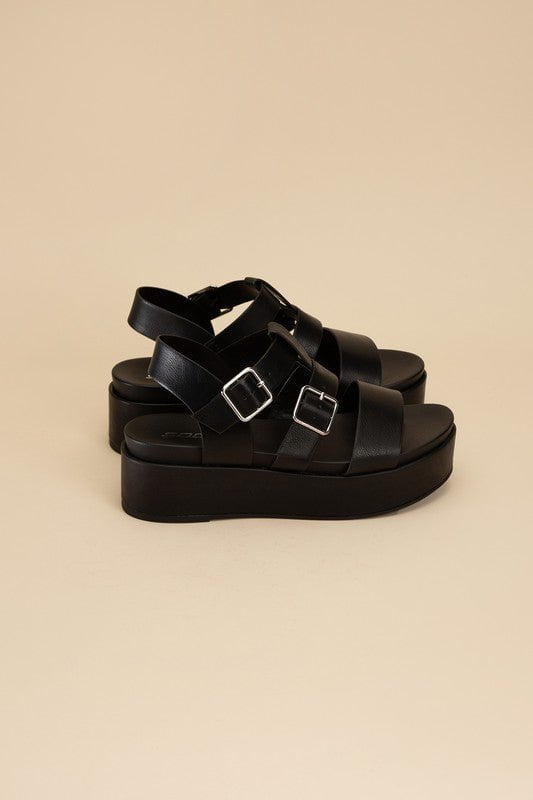 Drifter Platform Sandal - Black - Petal & Pup USA