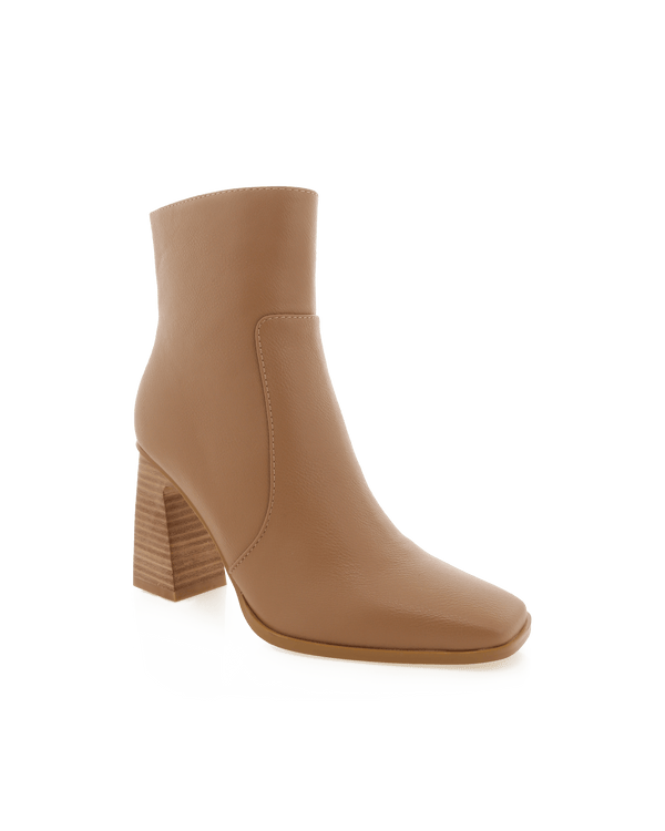 Petal and Pup USA SHOES Jessica Block Heel Ankle Boot - Teak