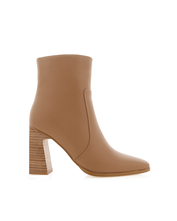 Petal and Pup USA SHOES Jessica Block Heel Ankle Boot - Teak