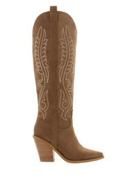 Petal and Pup USA SHOES Sally Cowboy Boot - Taupe