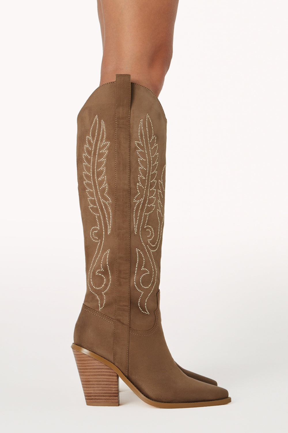 Petal and Pup USA SHOES Sally Cowboy Boot - Taupe