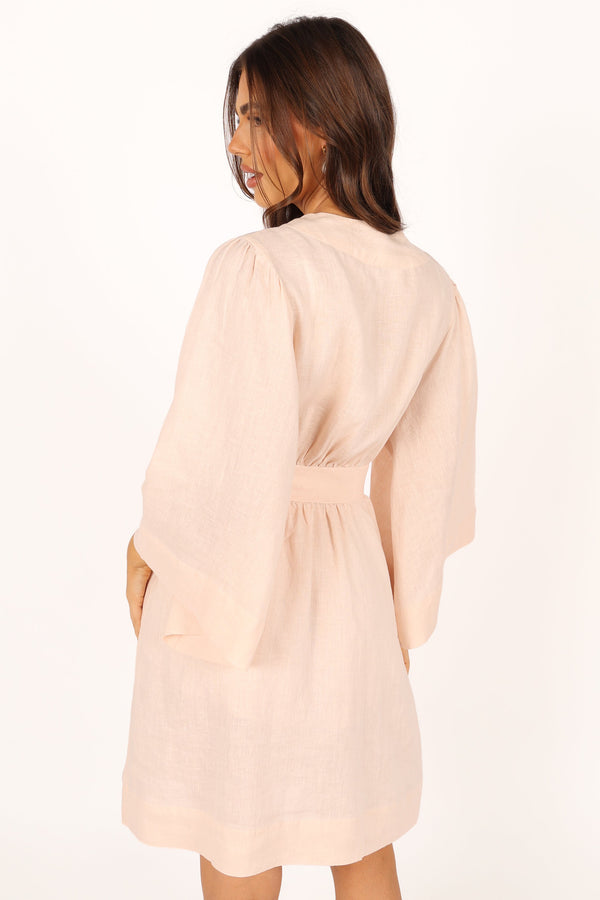 Petal and Pup USA SWIM & INTIMATES Nuala Linen Robe - Blush