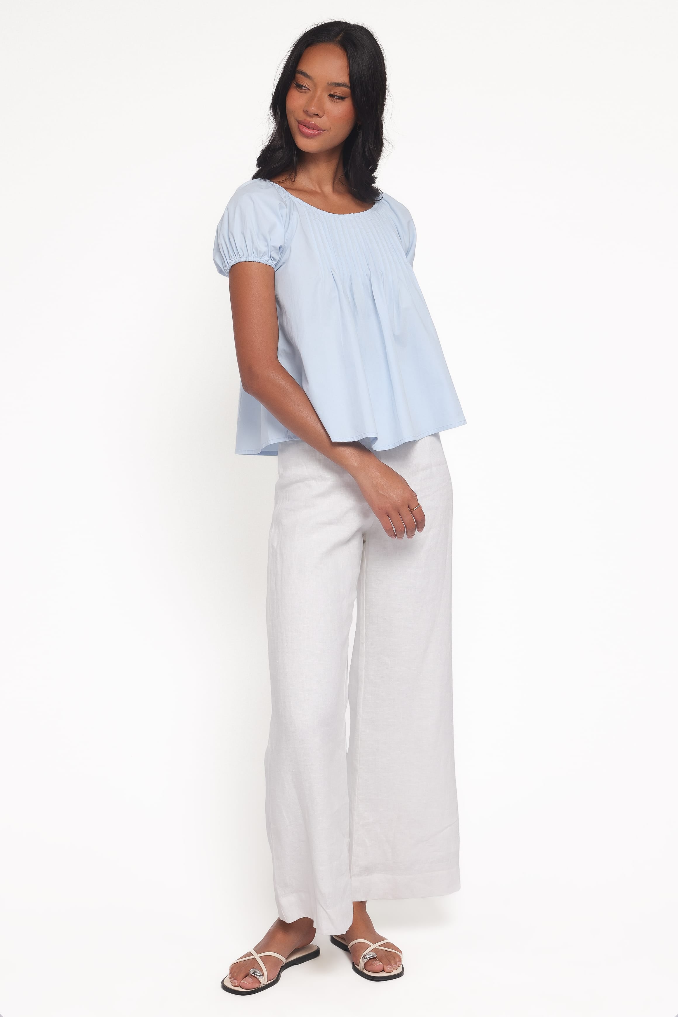 Petal and Pup USA TOPS Abbot Pleated Top - Blue