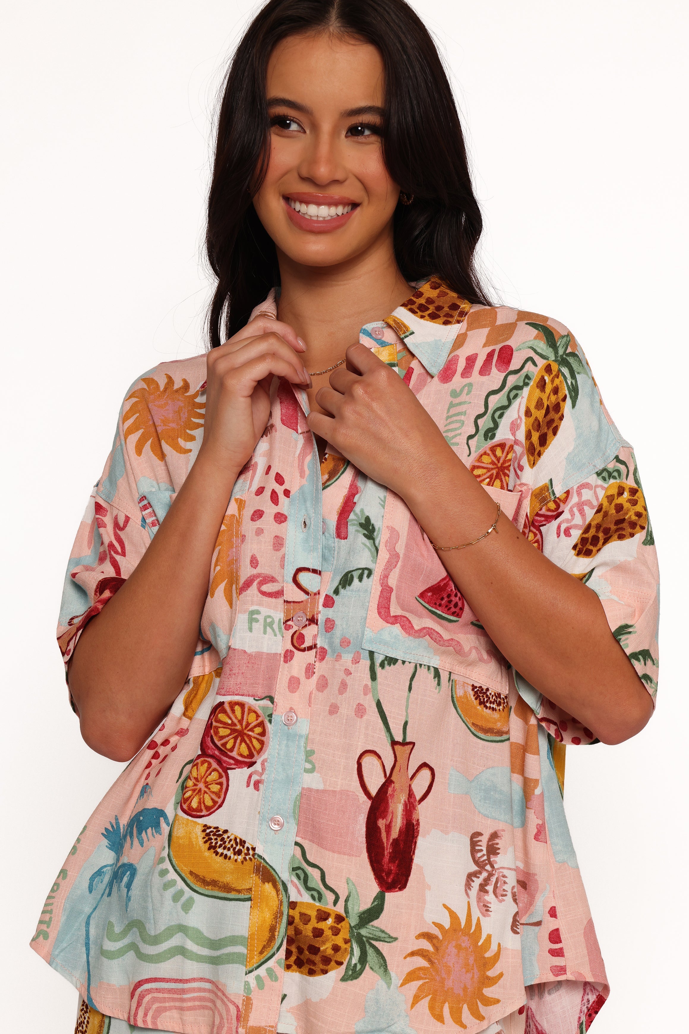 Petal and Pup USA TOPS Abella Short Sleeve Shirt - Summer Haze