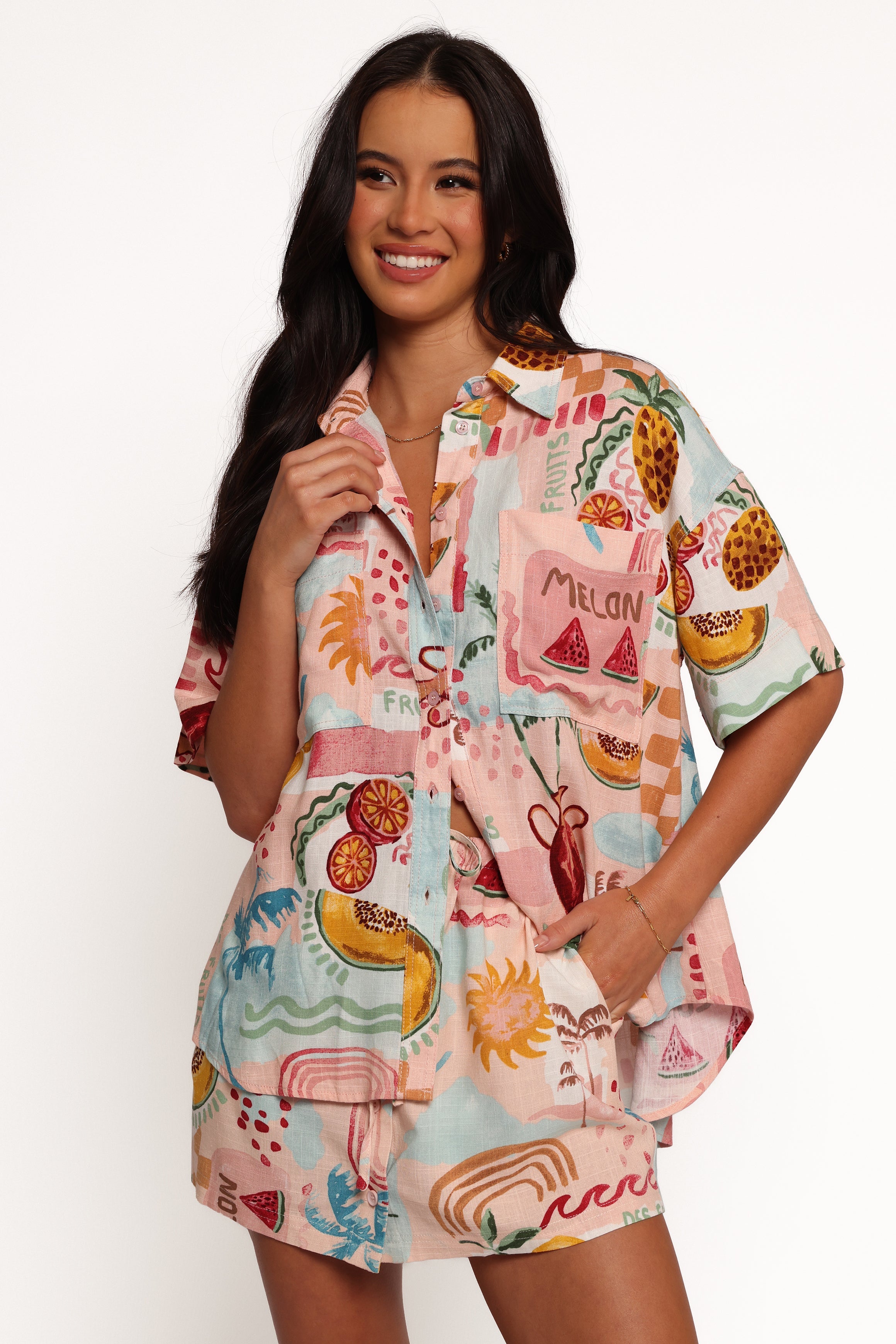 Petal and Pup USA TOPS Abella Short Sleeve Shirt - Summer Haze