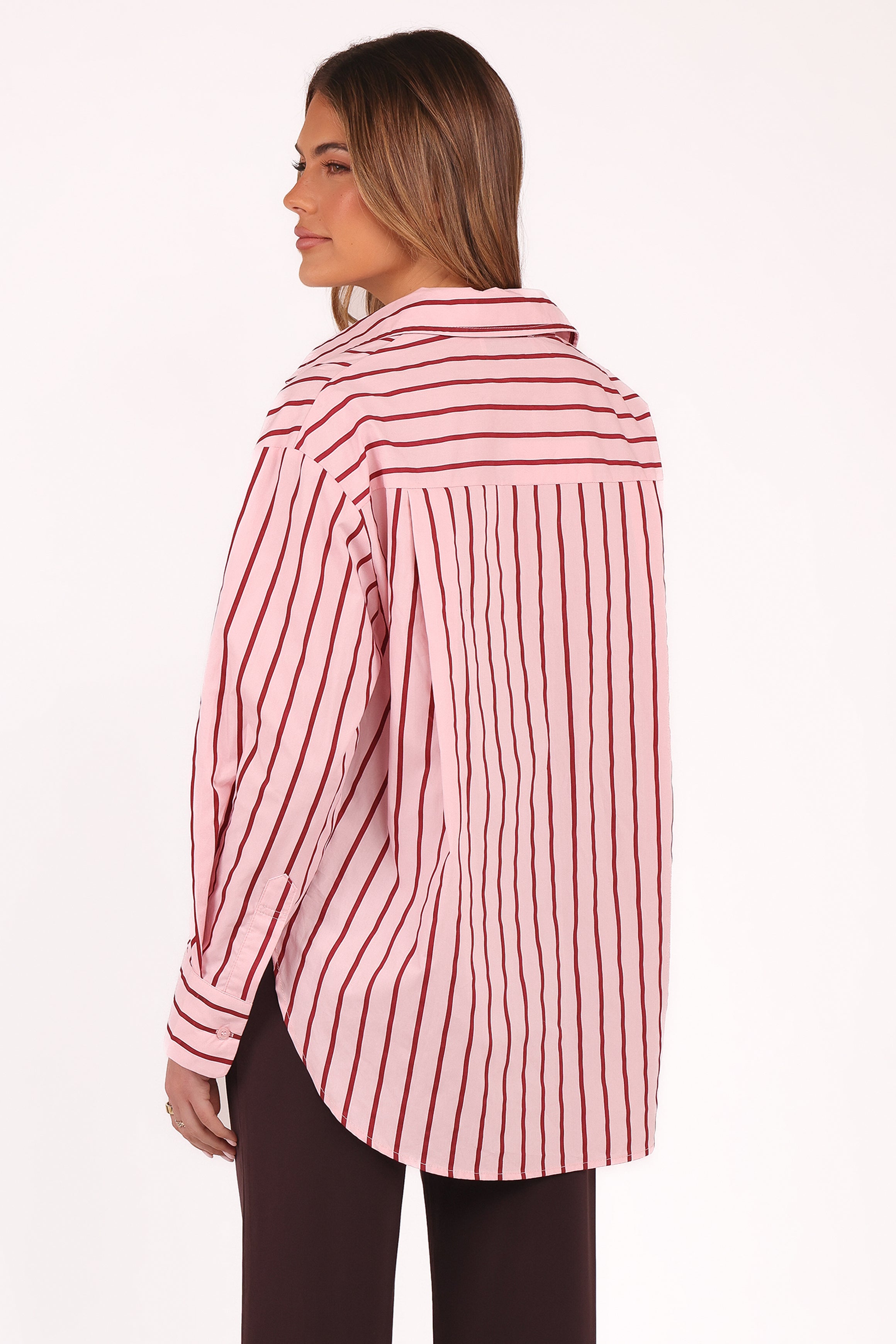 Petal and Pup USA TOPS Adam Stripe Shirt - Pink