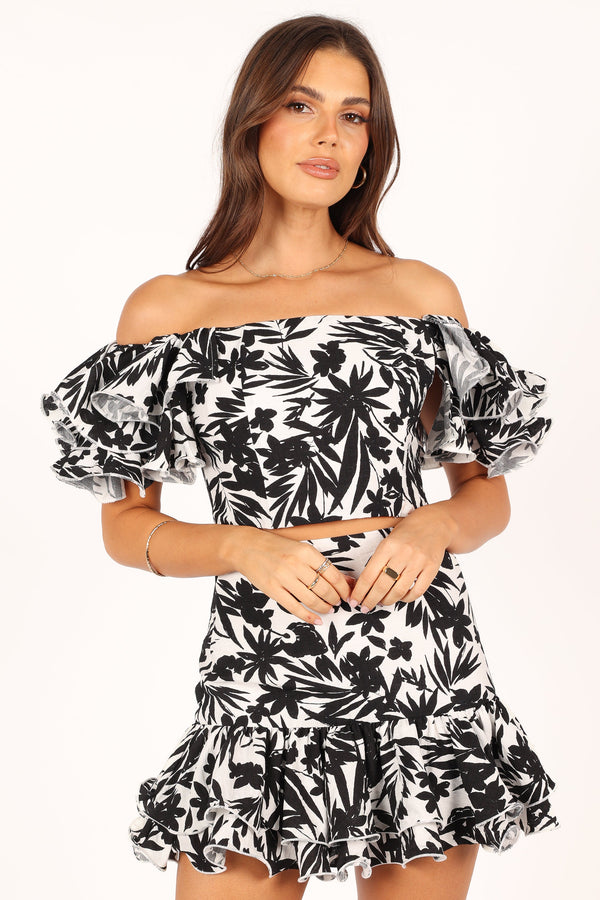 Petal and Pup USA TOPS Adriana Off Shoulder Top - Black