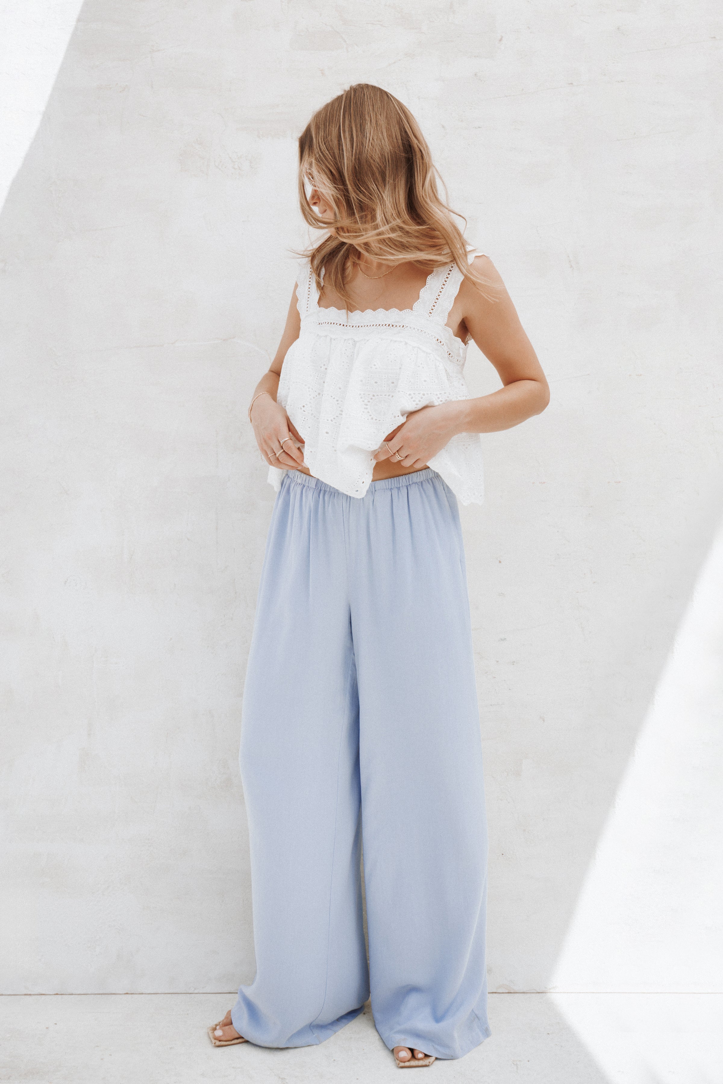 Petal and Pup USA TOPS Aideen Eyelet Top - White