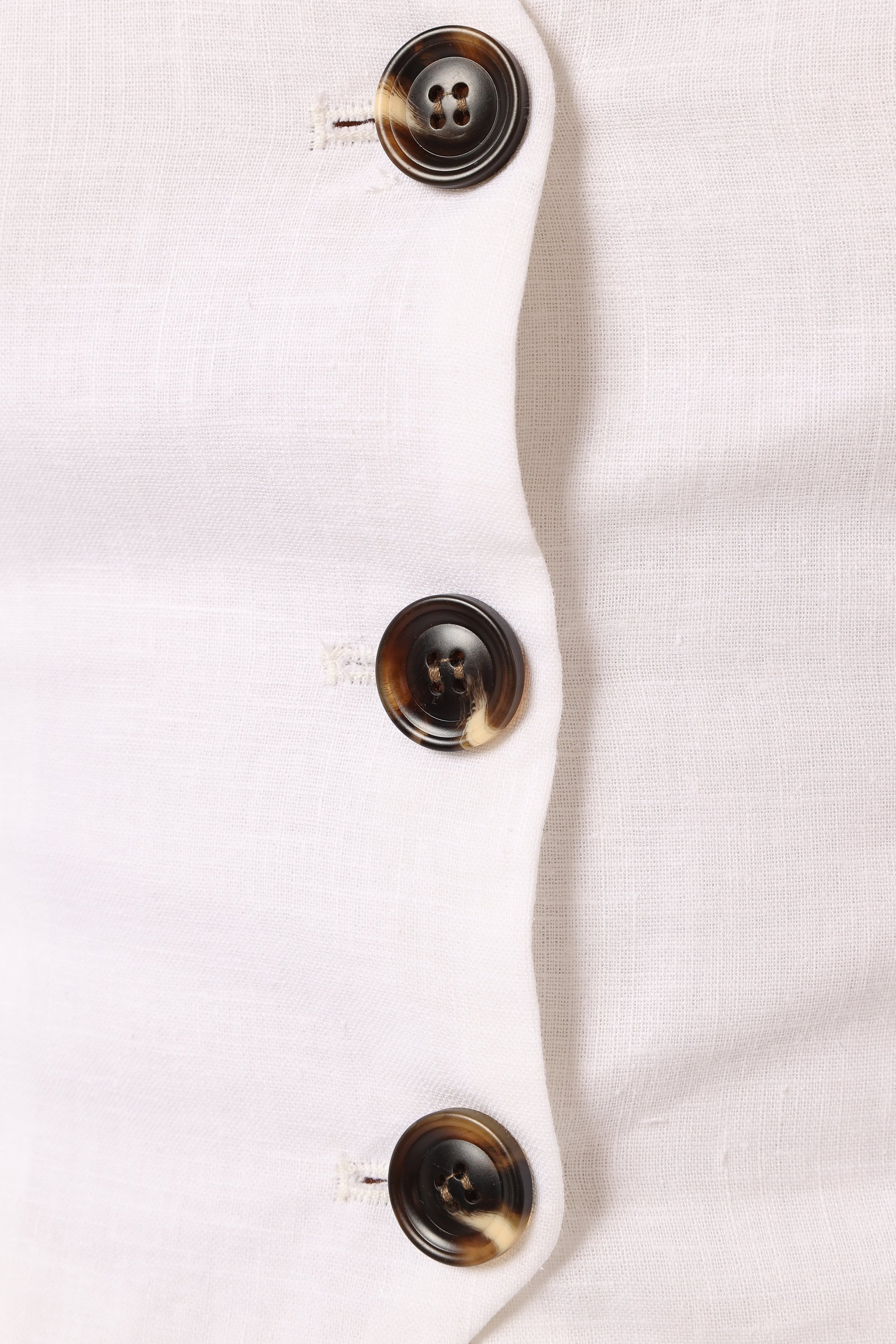 Petal and Pup USA TOPS Allegra Linen Vest - White