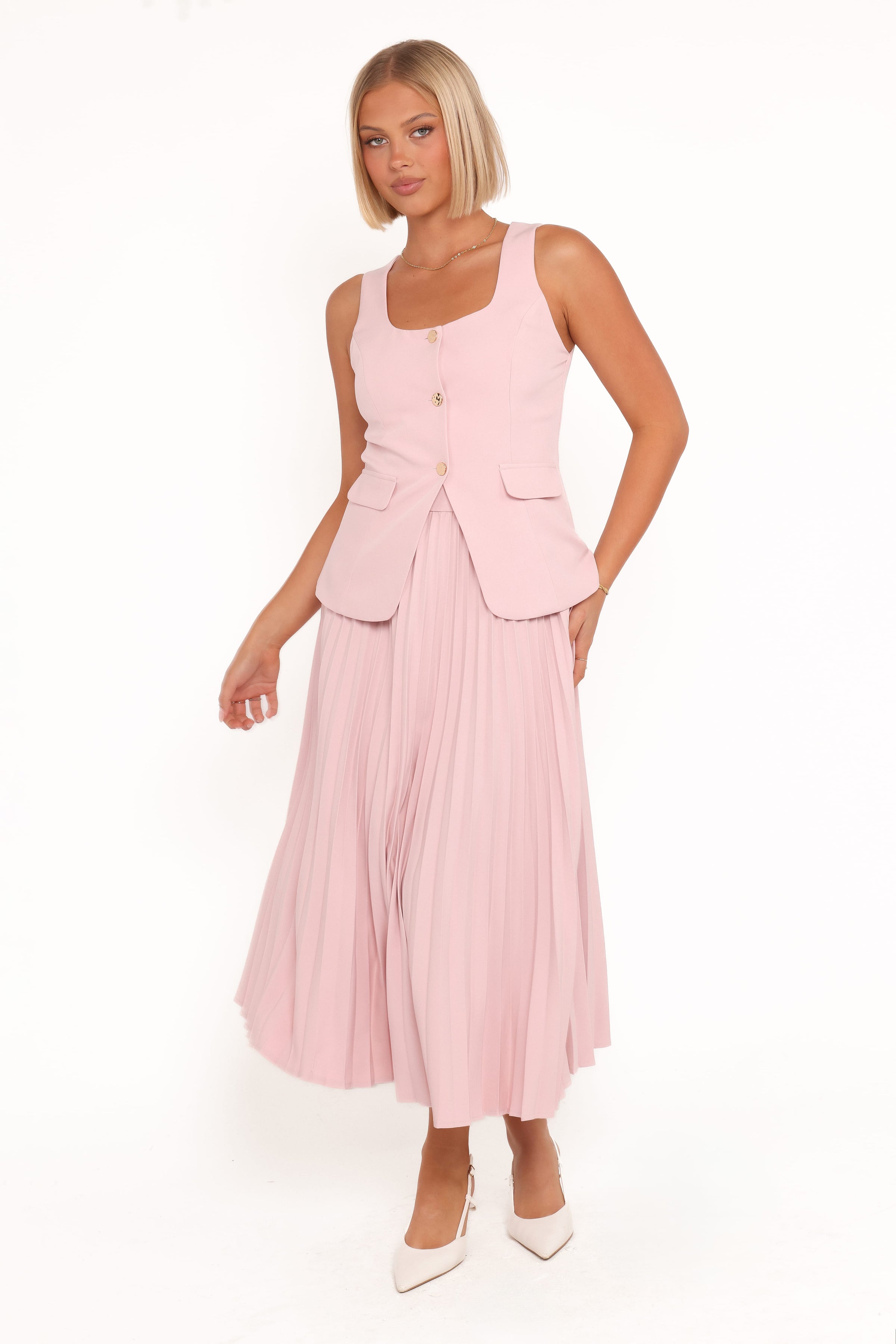 Petal and Pup USA TOPS Alyssa Vest - Pink