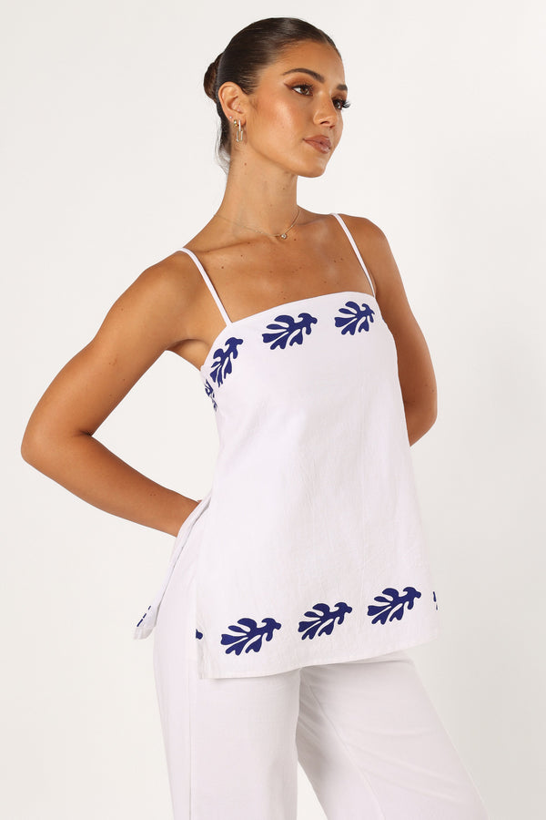 Petal and Pup USA TOPS Amalia Top - White Blue