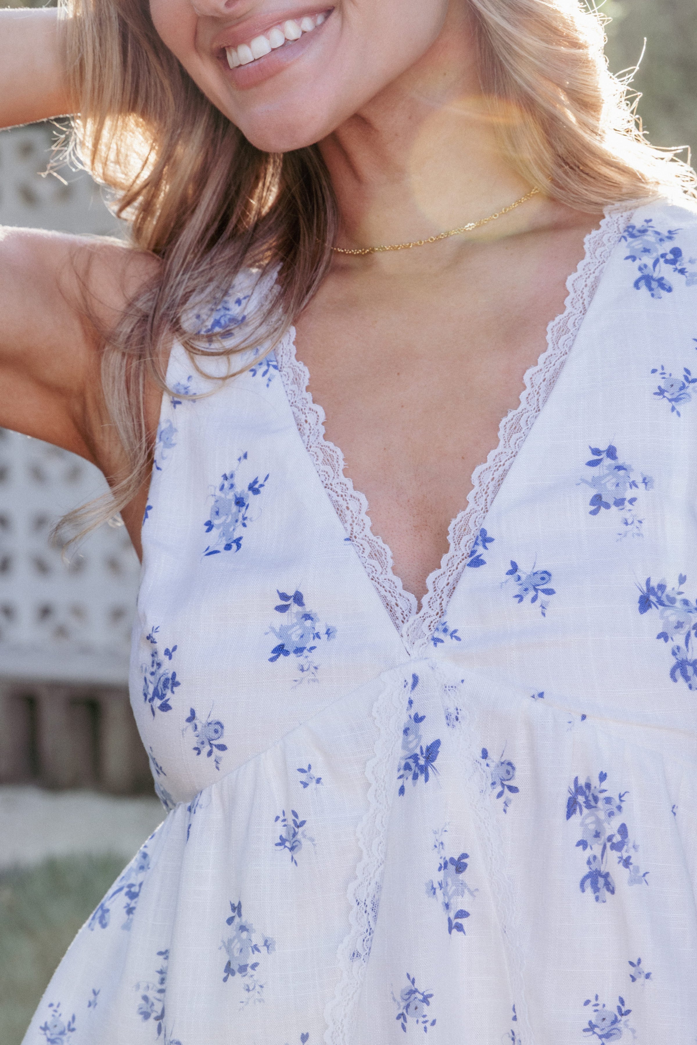 Petal and Pup USA TOPS Aminta Top - Blue Floral