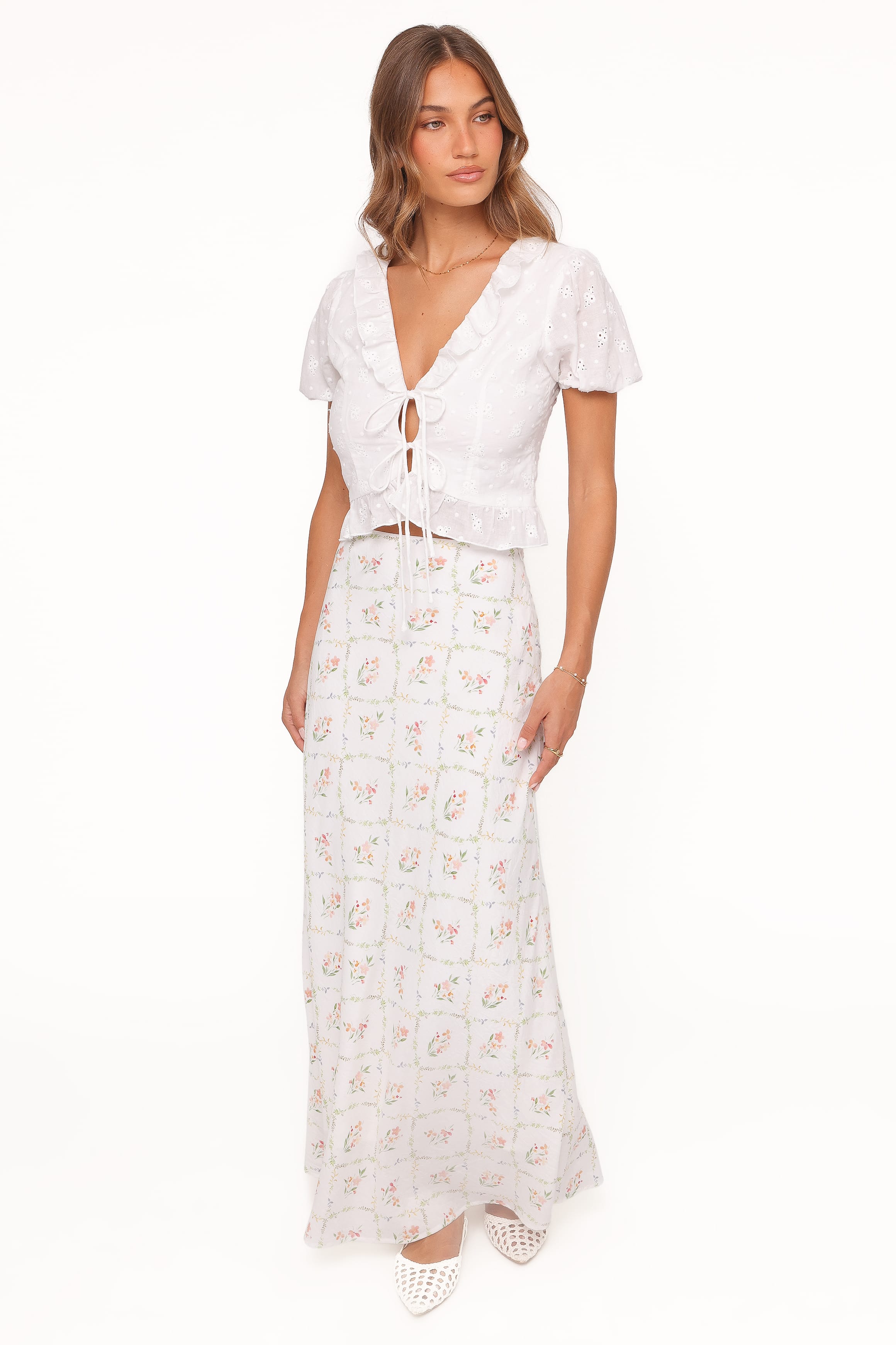 Petal and Pup USA TOPS Andra Top - White Broderie